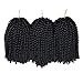 Spring Twist Ombre Crochet Braids Bomb Twist Synthetic Braiding Hair Extensions Low Temperature Fiber 1# 8 Inch 3 Pack/lot