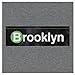 Tee Luv Men's Faded Brooklyn Subway Sign Shirt, Graphite Heather, L