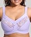 Delimira Women's Unlined Full Figure Support Plus Size Wirefree Minimizer Bra Lavender 42DD