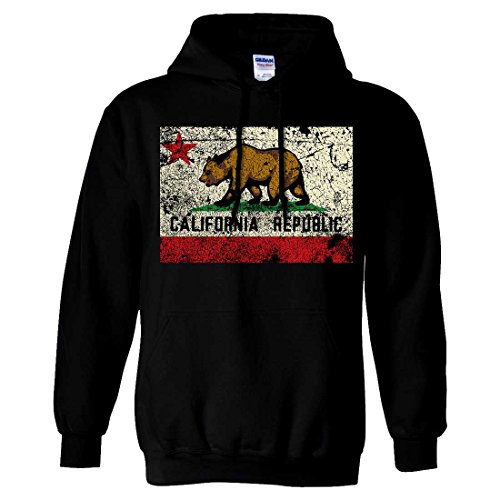 California State Flag Distressed Sweatshirt Hoodie