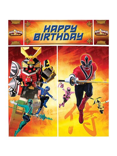 Power Rangers Samurai Giant Scene Setter 5 Pieces Over 6 Feet High for Backdrop Pictures Party by Amscan
