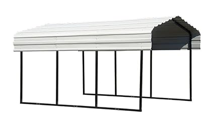 Eggshell Arrow Attached Carport Patio Cover 10 X 20 Ft Serrano80 Com