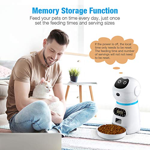 isYoung Automatic Pet Feeder, 118oz/3.5L Smart Food Dispenser for Cats