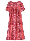 Carol Wright Gifts Flattering Batik Dress, Pink, Size Extra Large (1X)