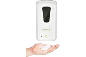 ALPINE INDUSTRIES Alpine Automatic Hand Sanitizer Dispenser - Touchless Soap Dispenser for Restaurant, Hospital, School, Hotel, Kitchen and Bathroom -1200mL Foam White
