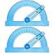 Boao 2 Pack Plastic Swing Arm Protractors 6 Inches Clear Protractors 180 Degree Math Protractor