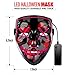 LED Halloween Purge Mask, Scary Cosplay Light up Mask for Festival Parties (Bule)