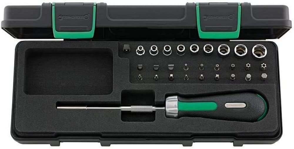Stahlwille 96182203 4008/27/1R Ratcheting Bit Holder Set, 29 Pieces