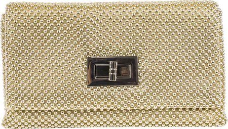 Jessica McClintock womens Trina Mesh Clutch evening handbags, Light Gold, One Size US