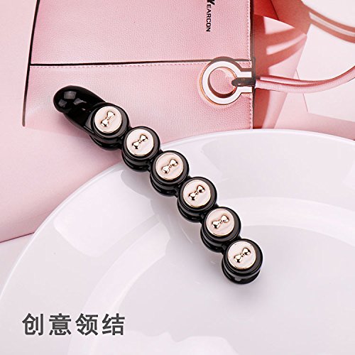 usongs hairpin medium banana clips trumpet vertical clip twist clip pearl diamond bow hair accessories ponytail clip tuba - Thumbnail 4