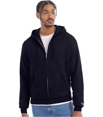 Champion Cotton Max Hooded Quarter-Zip Sweatshirt S Navy at Amazon