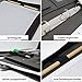 K.DESIGNS Leather Business Organizer with 3 Ring Binder - Padfolios with Zipper for Men/Woman - Portfolio Folder Binder in Black/Grey…