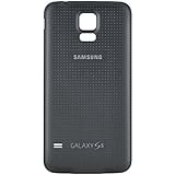 OEM Samsung Galaxy S5 SM-G900 Battery Door Back Cover Replacement - Charcoal Black (Samsung Logo)