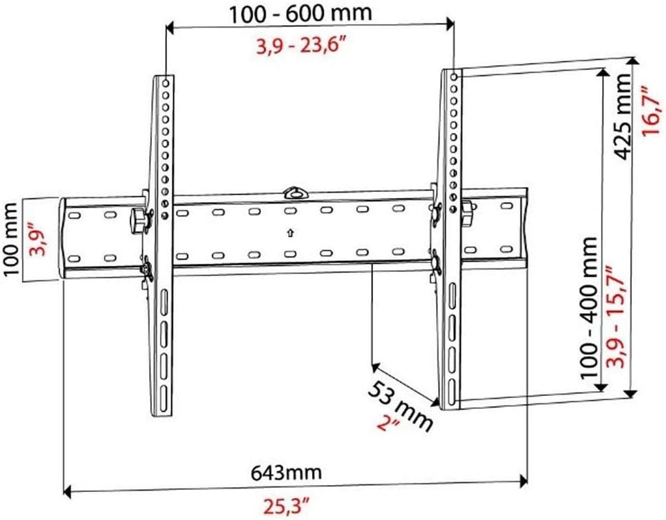 Bravo 45854 TV Stand Quadro 4 32"-60" Incl, Schwarz - Image 4