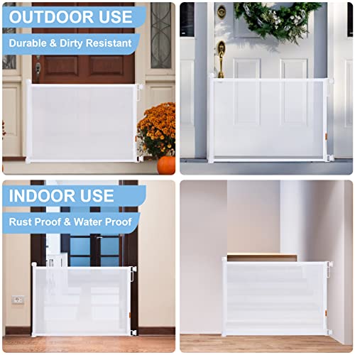 Retractable Baby Gate for Stairs, PRObebi Retractable Dog Gate 34" Tall