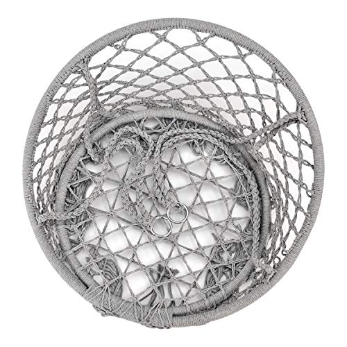 Juskys Hängesessel Cadras 60 cm breites Kissen— Indoor Hängekorb 120 kg Belastbarkeit für Kinder & Erwachsene — Einfache… – Bild 8