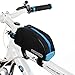 Roswheel 12654 1L Outdoor Mountain Bicycle Cycling Frame Front Top PVC Tube Bag Bike Pouch (Black+Blue)