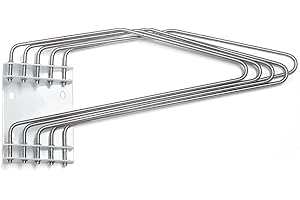 COLORTRIEVE X-Ray Apron Rack (Wall Mount) - 5 Arms, Right Swing