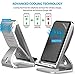Wireless Charger iPhone Xs Max, BBarry 2-Coil Wireless Charging Stand 10W Fast Wireless Charger Pad w/Cooling Fan for Galaxy S9/S9+S8/Note 8, 7.5W Wireless Charger for iPhone XS/XR/8/8 Plus - Silver