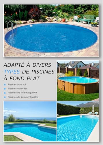 (2026) Robot Piscine sans Fil, Aspirateur Piscine à Double Moteur Puissante Aspiration, 120 Minutes de Nettoyage, Auto-Stationnement, Robot Piscine Idéal pour Les Piscines Hors Sol 100㎡ (Beige)