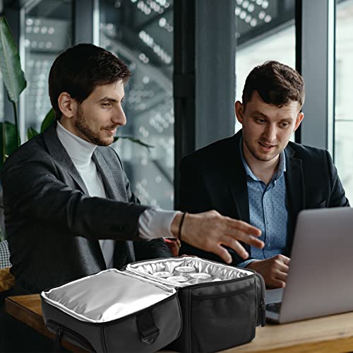 MIER Mens Insulated Lunch Box, Dual Compartment Large Lunch Bag