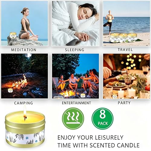 Citronella Candles Outdoor, Outdoor Candles Lemon Garden Lemongrass Natural Soy Wax - Up to 120-160 Hours Burning Time Scented Candle for Picnic, Camping, Patio