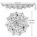 JOVITEC Halloween Decorations Set 40 Inch Spiderweb Lace Round Tablecloth Black Spooky 17.7