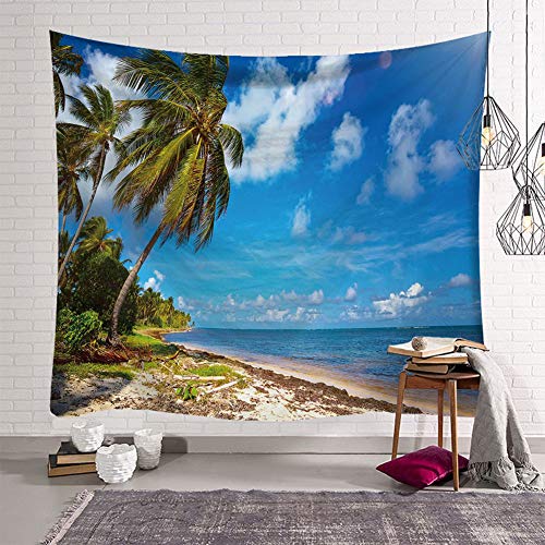 PinShang Pattern Wall Hanging Tapestryï¼ŒSeaside Natural Scenery Series GT-000465 150x130 (Grinding)