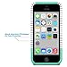 iPhone 5C Case, ULAK Slim Fit Lightweight 2in1 Rugged Flexible TPU Hard Plastic Hybrid Anti Scratches Dual Layer Shock Absorbtion Protective Cover for Apple iPhone 5C (Minimal Mint Stripes)
