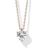 PAVOI 14K Gold Plated Cubic Zirconia Diamond Pendant Necklace for Women | Adjustable Slider