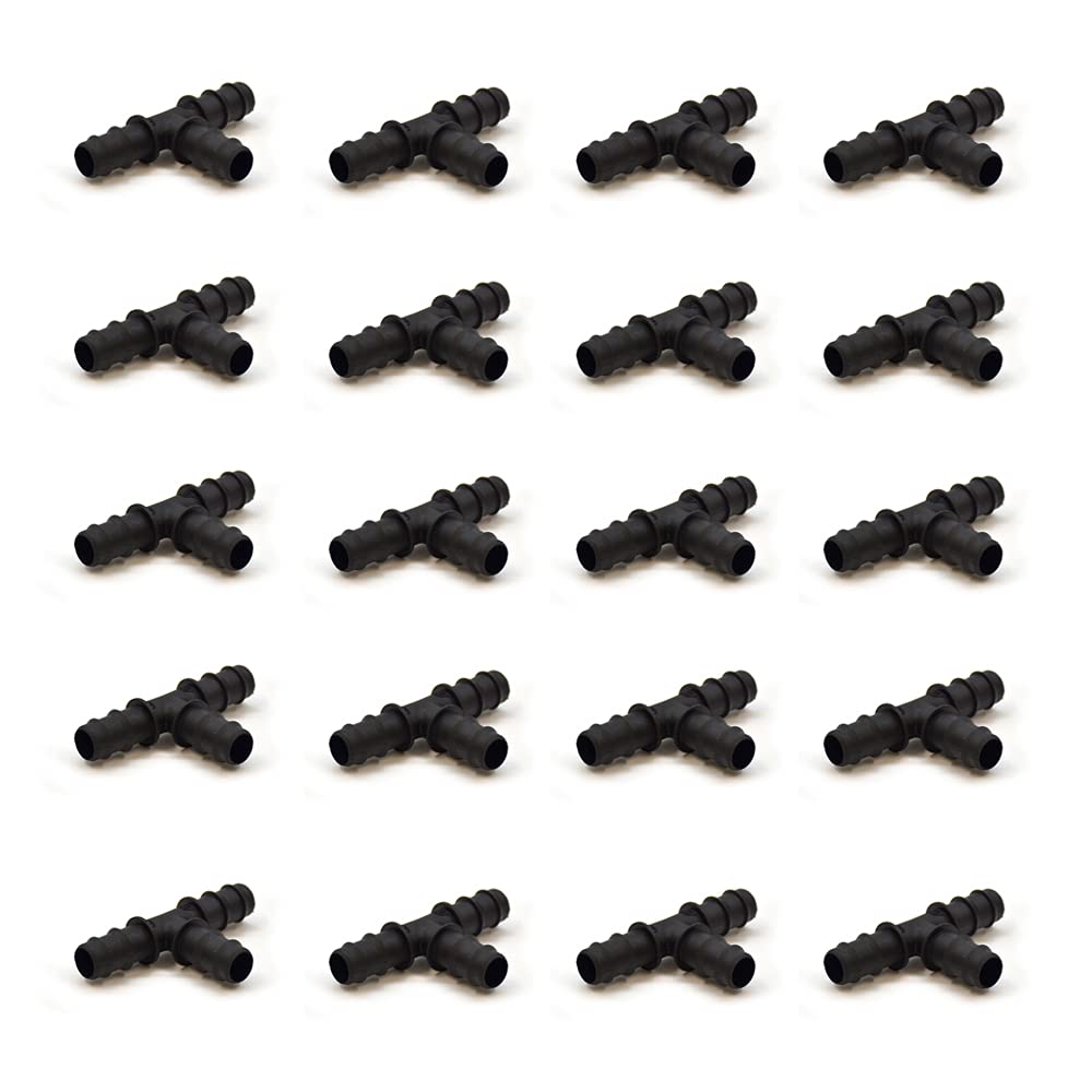 WaterShop 14010-1 20 Pcs Irrigation Tee ø 16, Black