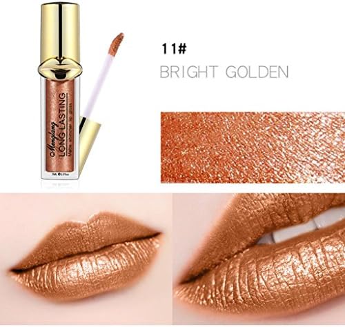UPXIANG Liquid Lipstick Shiny Waterproof Long-Lasting Pigmented Lip Gloss Vivid Colour (K)