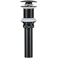 ESFORT Bathroom Sink Drain, Vessel Sink Pop Up Drain Without Overflow, Matte Black