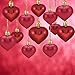 Boao 24 Pieces Heart Shaped Ornaments Valentine s Day Heart Ornament for Valentine s Day Decoration, 2 Styles