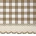 ACHIM Buffalo Check Panel Window Curtain - 42 Inch Width, 84 Inch Length - Taupe & Ivory Plaid - Light Filtering Farmhouse Country Drapes for Bedroom Living & Dining Room Home Decor