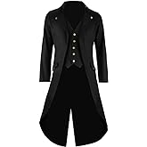 SOLOTIMES mens Mens Black Tailcoat Jacket