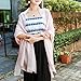 QBSM Womens Large Soft Silky Evening Party Dress Wraps Scarfs Shawls Navy Blue