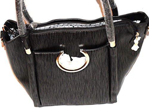 Womens Black Handbag with Extra Long Shoulder Strap