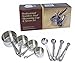 Measuring Cups, Measuring Spoons Cookware Set. Stainless Steel Cookware adds Status to your Kitchen Utensils. Use with your Food Scale. A Professional set with Commercial Quality that has a Lifetime Guarantee from Cupin.