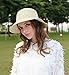 Home Prefer Womens Straw Sun Hat UPF 50+ Sun Protection Cap Wide Brim Bucket Hat (B-Beige)