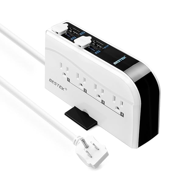 Surge Protector, BESTEK 8Outlet Desk Surge Protector Power Strip 6