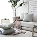 Home Brilliant Linen Pillow Covers 18x18 Decorative Throw Pillow Cover Burlap Lined for Couch Bench Patio Sofa, 2 Pack, 18x18 inch(45x45cm), Light Grey