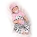 Dirance Lifelike Reborn Doll Sleeping Soft Silicone Full Body Realistic Pink Girl Doll Vinyl Reallike Newborn Baby Doll With Clothes 55cm, Kids Gift for Ages 3+,Under 100 Dollars (Pink)