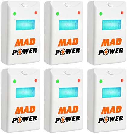 Pest Repeller - BEST Control 6-Pack with TRIPLE Power [Ultrasonic + Electromagnetic + Nightlight] - Plug-In Electronic Home Repellent Anti Mice, Ant, Roach, Mosquito, Outdoor/Indoor
