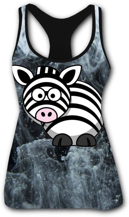 Womens Tank Top Zebra Cartoon Sleeveless Tops Camisoles Vest Women Yoga Running