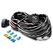 MICTUNING HD+ 12 Gauge LED Light Bar Wiring Harness Kit with 60Amp Relay, 3 Free Fuse, Rocker Switch Blue(2 Lead) primary