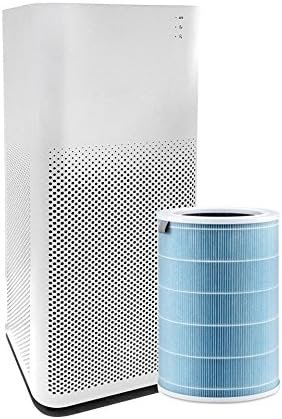 Mi Air Purifier 2 - HEPA Filter, Smartphone Controls, 360° Air Intake, Ultra Quiet Design with Dehumidifier for Allergies, Pets, Smokers