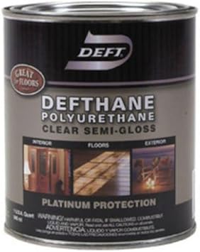 Deft Defthane Interior Exterior Clear Polyurethane Semi Gloss Quart Household Varnishes Amazon Com
