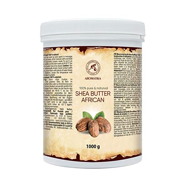 Unrefined-Shea-Butter-1000g-Cold-Pressed-Africa-Ghana-100-Pure-Natural-Shea-Butter-Body-Butter-Unrefined-Raw-Intensive-Care-for-the-Face-Body-Hair Unrefined Shea Butter 1000g - Cold Pressed - Africa - Ghana - 100% Pure & Natural Shea Butter Body Butter - Unrefined…