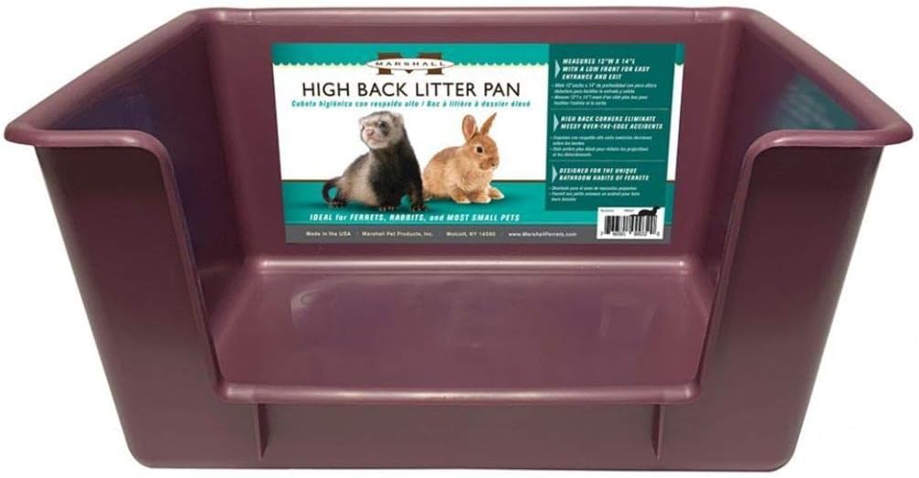 high back litter box for rabbits